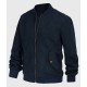 James Mens Dark Blue Bomber Suede Leather Jacket