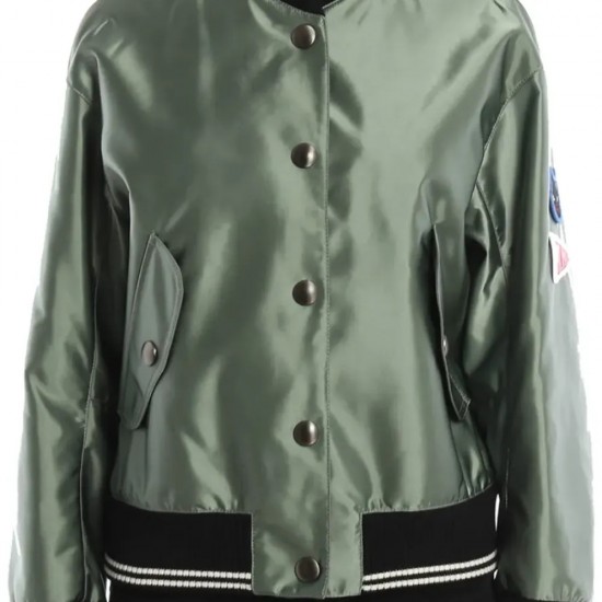 Jodie Comer Killing Eve Green Varsity Jacket