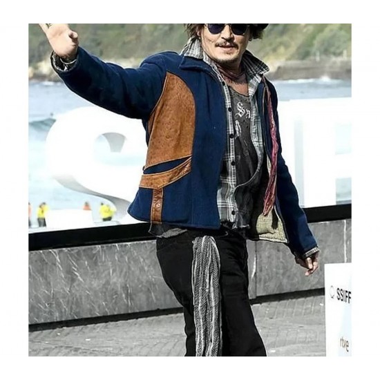 Johnny Depp Blue Wool Jacket