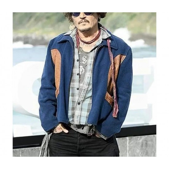 Johnny Depp Blue Wool Jacket