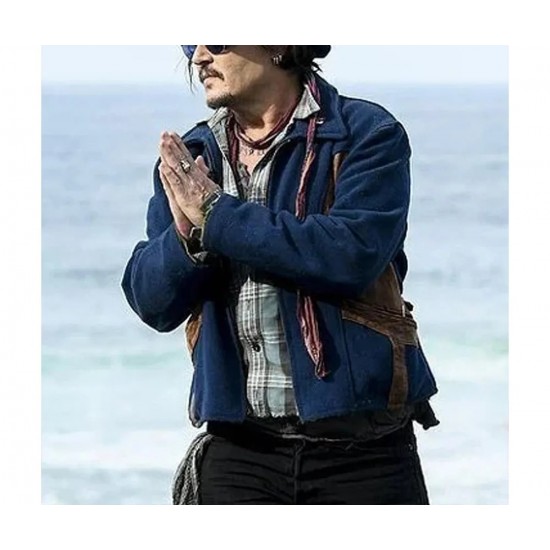 Johnny Depp Blue Wool Jacket