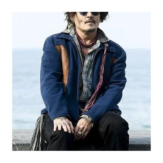 Johnny Depp Blue Wool Jacket