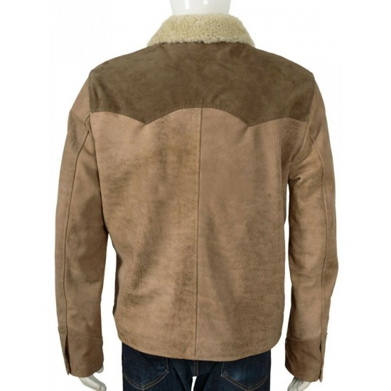 Kevin Costner Yellowstone Shearling Brown Jacket