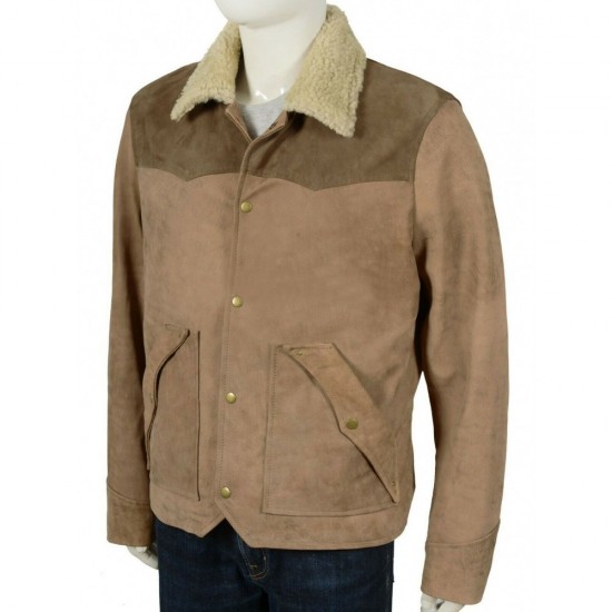 Kevin Costner Yellowstone Shearling Brown Jacket