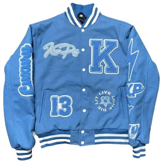 Kingsplay University Blue Varsity Jacket