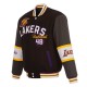 LA Lakers Black and Charcoal Varsity Wool Jacket