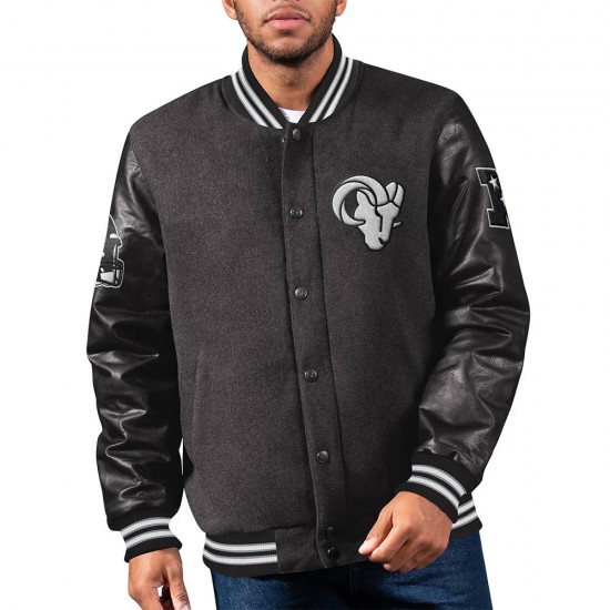 LA Rams First Rounder Black Varsity Jacket