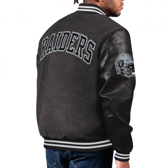 Las Vegas Raiders First Rounder Black Varsity Jacket