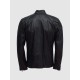 Lavoro Black Bomber Leather Jacket for Work Wear