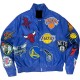 Leather NBA Team Collage Jeff Hamilton Blue Jacket