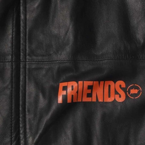 Leather Vlone Friends Black Coat