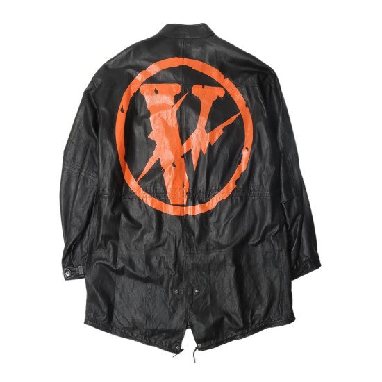 Leather Vlone Friends Black Coat