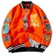 Leora Toy Hip Hop Orange Varsity Jacket