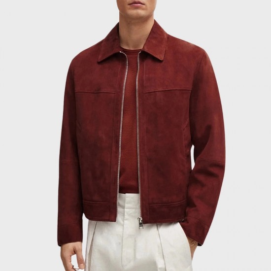 Marcello Emily In Paris S04 Red Suede Leather Jacket