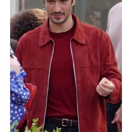 Marcello Emily In Paris S04 Red Suede Leather Jacket