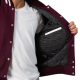 Maroon Wool Body & Bright White Leather Sleeves Letterman Jacket