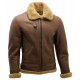 Men B3 Bomber Sheepskin Aviator Leather Jacket