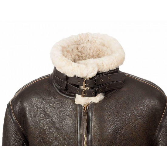 Men B3 Sheepskin Leather Bomber Aviator Jacket