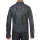 Men’s Designer Black Lambskin Leather Jacket with Front Pockets and Studs