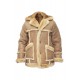 Mens Fur Sheepskin Leather Coat