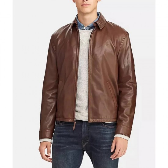 Men’s Lambskin Sporty Leather Jacket