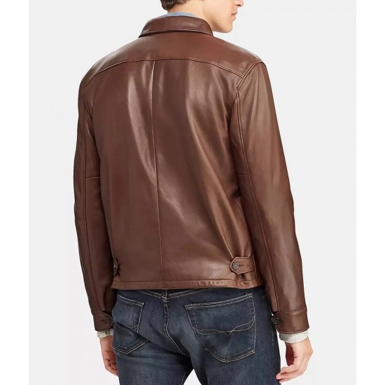 Men’s Lambskin Sporty Leather Jacket