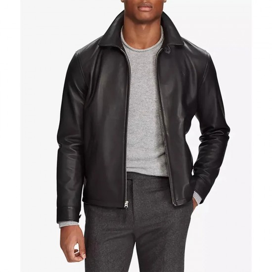 Men’s Lambskin Sporty Leather Jacket