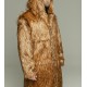 Men's Long Fox Faux Fur Coat with Oversized Hood