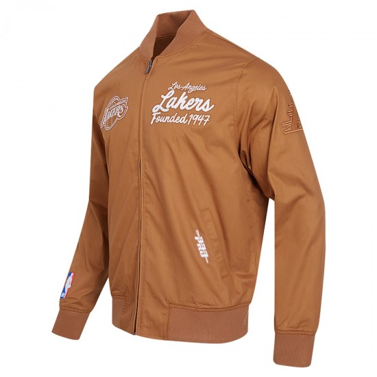 Men's Los Angeles Lakers Brown Paint The City Full-Zip Jacket