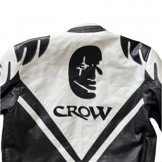 Men's The Crow Halloween Motorcycle Leather Jacket