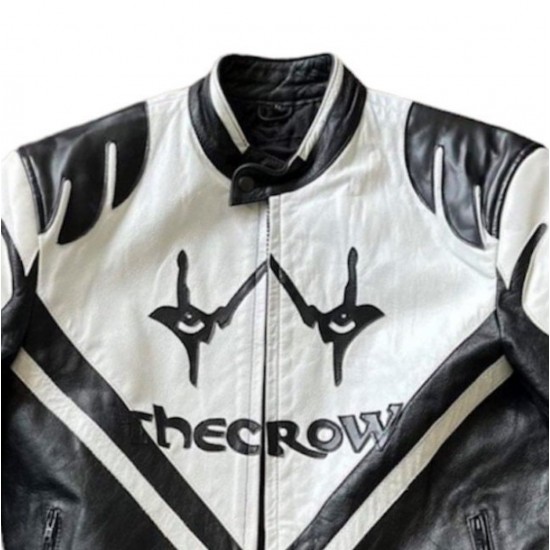 Men's The Crow Halloween Motorcycle Leather Jacket