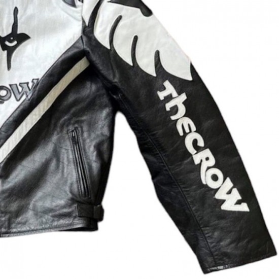 Men's The Crow Halloween Motorcycle Leather Jacket