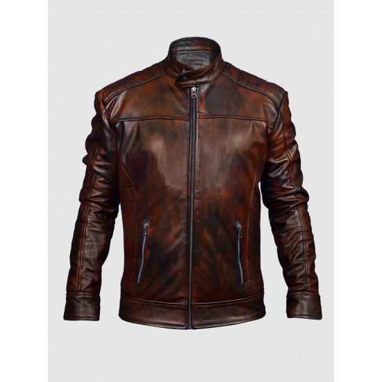 Men’s Vintage Waxed Leather Jacket