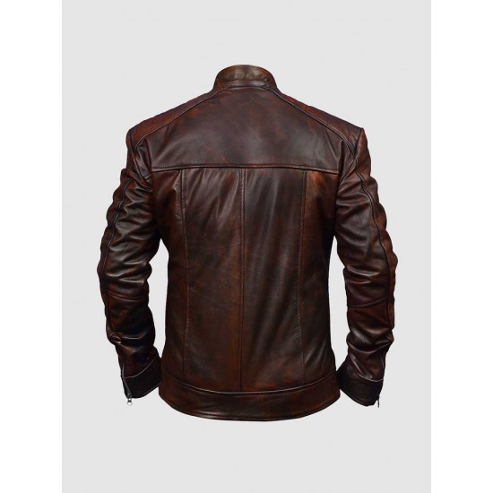 Men’s Vintage Waxed Leather Jacket