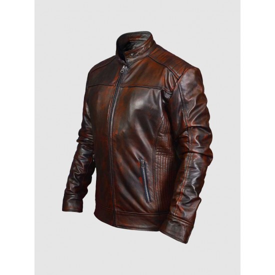 Men’s Vintage Waxed Leather Jacket