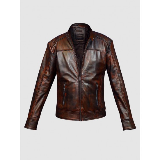 Men’s Vintage Waxed Leather Jacket