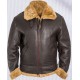 Men’s Brown RAF WWII Aviator Vintage Real Shearling Sheepskin Flying Leather Jacket