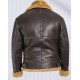 Men’s Brown RAF WWII Aviator Vintage Real Shearling Sheepskin Flying Leather Jacket