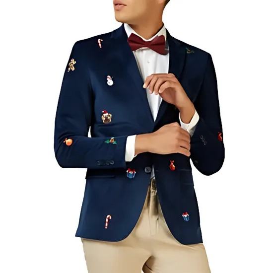 Mens Christmas Blue Blazer