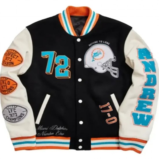 Miami Dolphins Letterman Varsity Jacket