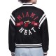 Miami Heat Printed Logo Varsity Satin Jacket