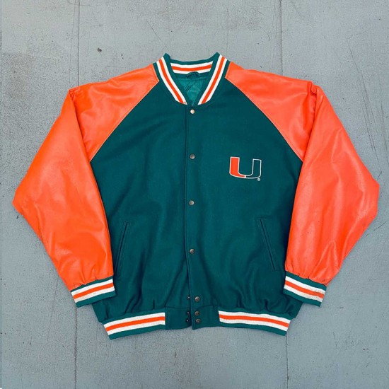 Miami Hurricanes 2000’s Spellout Varsity Jacket