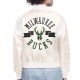 Milwaukee Bucks Printed Logo Varsity Satin Jacket