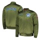 Minnesota Timberwolves Hardwood Classics Retro Green Satin Jacket