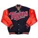 Minnesota Twins Navy and Red Varsity Jacket