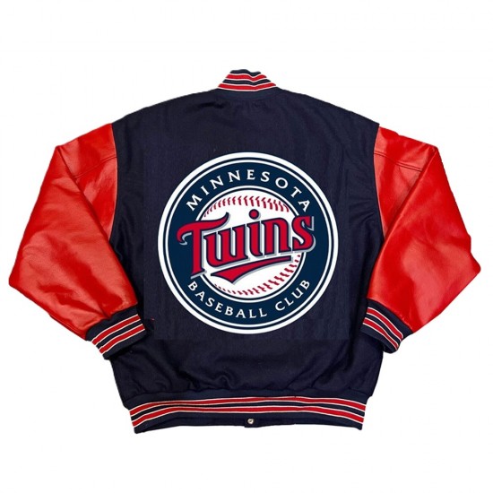 Minnesota Twins Navy and Red Varsity Jacket