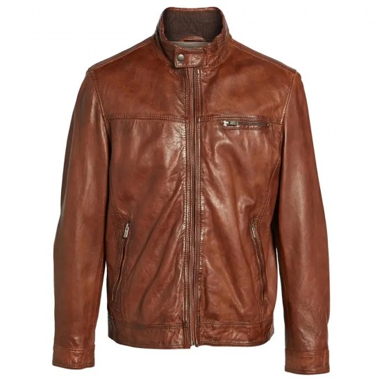 Missani Men’s Brown Leather Jacket