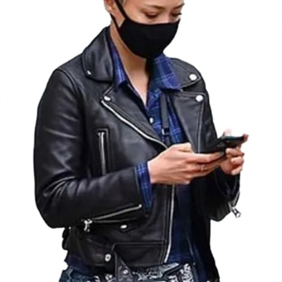 Mission Impossible 7 Pom Klementieff Black Leather Jacket