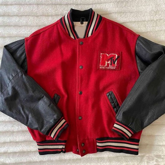 MTV 1992 Varsity Red Wool Jacket