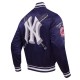 New York Yankees Mashup Men's Rib Navy Blue Satin Jacket